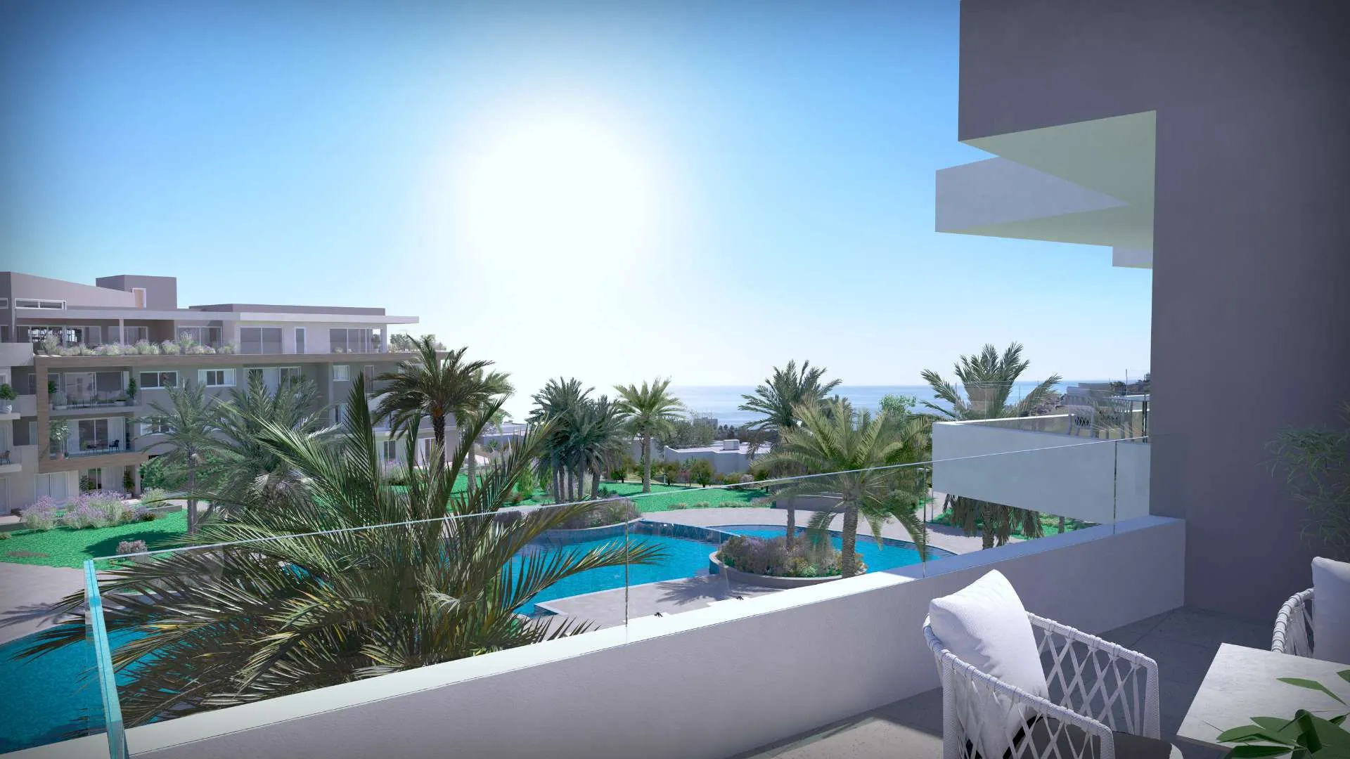 Penthouse in Chlorakas, Paphos: Sea Views & Pool Access